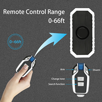 Alarme sirène à capteur de vibration avec télécommande sans fil, étanche IP65, portée de 60 à 80 m, pour fenêtre/porte/voiture/moto, antivol