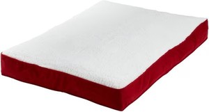 Cama para perros impermeable carmesí mediana, resistente, antideslizante, fácil de limpiar, patrón sólido para uso en cajas de interior/exterior - Product Image 3
