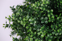 Nouvelle boule de buis artificielle avec piquet de sol métallique à 3 branches, faux arbuste persistant pour la décoration extérieure de jardin et de paysage