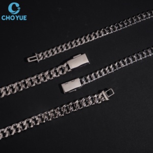 Collar de Plata de Ley 925 con Eslabones Cubanos y Moissanita VVS, Estilo Hip Hop Urbano, Joyería Unisex de Plata, Joyería Personalizada de Fábrica - Product Image 2
