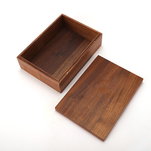 Walnut Wooden Modern Custom Storage Gift <b>Box</b> <b>with</b> <b>Lid</b> Durable & Space Saving Home <b>Decoration</b> Packaging for Jewelry Chocolate - Product Image 4
