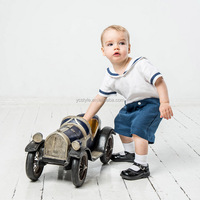Ensemble Haut et Short Marin Premium Personnalisé pour Enfants – Tenue Décontractée de Marin pour Bébé Garçon