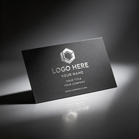 Cartes de visite professionnelles modernes en carton de qualité supérieure avec logo personnalisé et estampage à chaud argenté pour la vente en gros