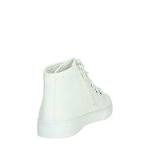 Sneakers Gaelle Paris Bianco High Top in tela per ragazze - Product Image 3