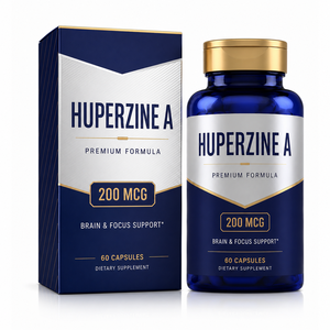 Capsules de Huperzine A 200mcg en gros avec Bacopa Monnieri et <span class=keywords><strong>Ginkgo</strong></span> <span class=keywords><strong>Biloba</strong></span> – Complément Quotidien pour la Concentration et le Bien-être (OEM) - Product Image 1