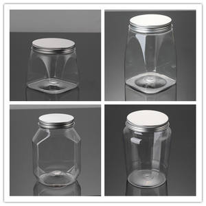 Plastique Transparent 300g <span class=keywords><strong>Miel</strong></span> Large Bouche Pot Vis Top Qualité Alimentaire 250ml Capacité Bonbons Beurre D'arachide Sucre Emballage Sucettes - Product Image 2