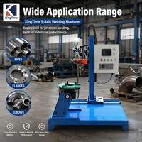 Machine de soudage automatique de brides de tuyaux, équipement de soudage orbital CNC à cinq axes pour les pipelines industriels en acier au carbone et en acier inoxydable