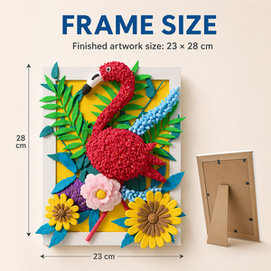 Wholesale 3D Air Dry Clay Art Kit DIY Flamingo Relief Painting <b>Craft</b> Set with Frame OEM Custom <b>Kids</b> Toy - Product Image 6