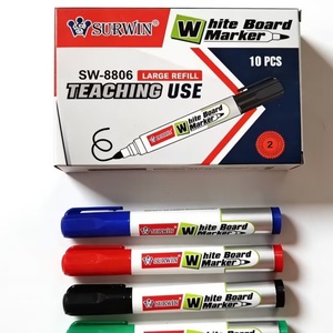 Marqueurs effaçables pour tableau blanc en promotion – Couleurs bleu, rouge, noir, vert – Idéal pour l'enseignement, l'éducation, le dessin interactif et le bricolage - Product Image 2