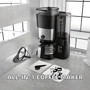 Cafetière avancée en acier inoxydable avec moulin intégré, système de brassage goutte à goutte 10 tasses, permanente - Product Image 3