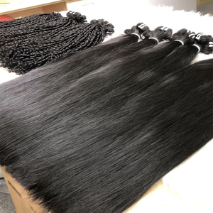 Paquetes de cabello humano virgen 100% natural con cutícula alineada, doble trama a máquina, liso extremo, doble densidad, tejido camboyano, al por mayor - Product Image 3