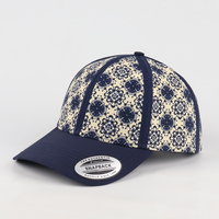 Casquette Snapback Personnalisée avec Logo Brodé, Motif Bohème Paisley, Casquette de Baseball Ajustée Premium à 6 Panneaux et Visière Courbée