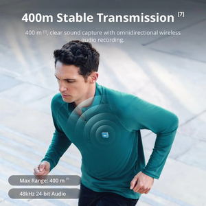 Original DJL <strong>Mic</strong> Mini 2S Ultra Light Wireless <strong>Lapel</strong> <strong>Mic</strong> AI Noise Reduction for Camera Smartphone Interview Vlog Live Stream - Product Image 5