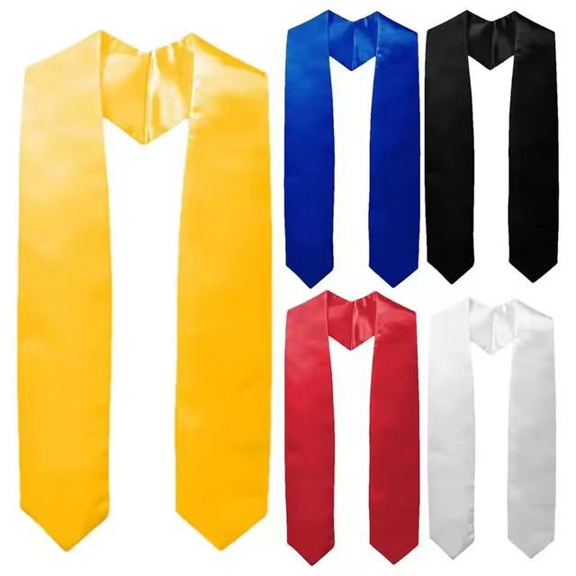 Lot De 2 écharpes Blanches Pour Remise De Diplôme Pour Adulte, Unisexe, 177,8 Cm De Long, Blanc, Lot De 2