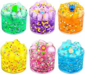 DIY Clear Jelly Cube Slime Kit Elastic Non-Stick <b>Plasticine</b> for Kids Boys Girls Decompression Toy Gifts - Product Image 1