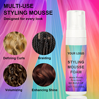 Mousse coiffante volumisante pour cheveux bouclés, sans rinçage, à bulles, de la marque [Nom du fabricant]