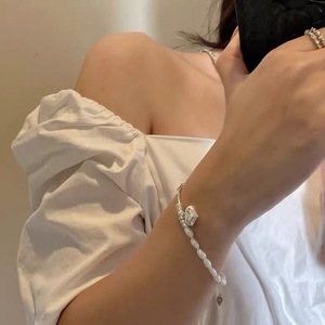 Pulsera de Plata de Ley S925 con Cuentas de Perlas de Agua Dulce para Mujer, Joyería para Uso Diario - Product Image 5