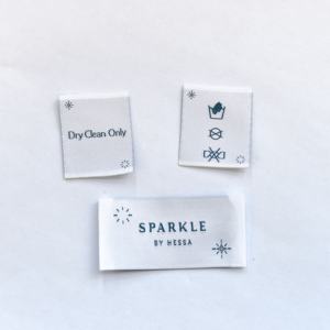 Custom Made Brand <b>Name</b> Logo Polyester Woven Garment Labels <b>Tags</b> for Clothes - Product Image 1