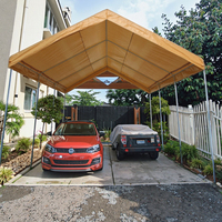 Abri de voiture modulaire 6*6M, auvent, protection UV, abri temporaire pour véhicule sans côtés