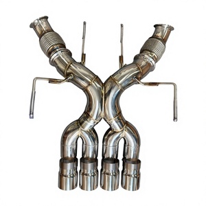 Échappement en acier inoxydable Vortex Performance compatible avec McLaren 765LT, amélioration du silencieux à haut débit avec X-Pipe - Product Image 1