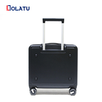 2024 dernière 18 pouces cabine équipage valise d'embarquement pilotes 4 roues fermeture à glissière Spinner roulette PP/aluminium étui de voyage sac