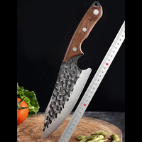 Couteau à désosser fait à la main forgé en acier inoxydable serbe cuisine couperet Chef couteaux de boucher outils de couteau d'abattage en plein air