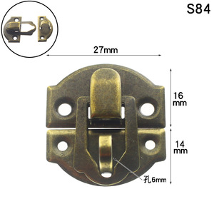 ตัวล็อกกล่องโลหะ S25 S26 S84 ขนาด 27 มม. สไตล์โบราณ สำหรับกล่องไม้ ทนทาน - Product Image 2
