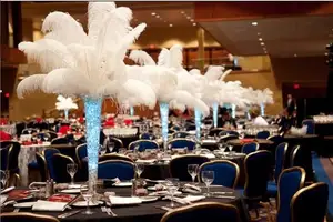 Penjualan Terlaris Bulu Burung Unta Festival Karnaval Besar 50-55 Cm untuk Dekorasi Pernikahan dan Pesta