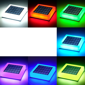 Năng lượng mặt trời ánh sáng LED vuông hàng rào Đèn trụ cột đèn không thấm nước Vuông Kỳ thị đèn đường bệ đèn - Product Image 5