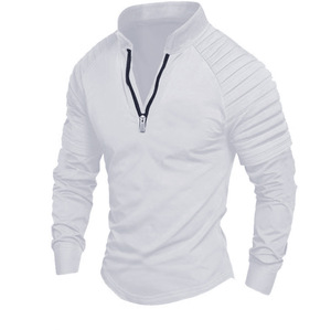 Abbigliamento sportivo estivo da uomo per il commercio transfrontaliero europeo e americano, con righe verticali, colletto con cerniera elastica, taglia <span class=keywords><strong>L</strong></span> - Product Image 6