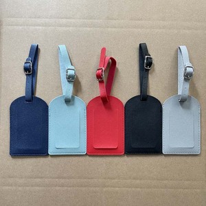 Custom Logo Hot Sell Wholesale Travel Luggage Baggage Tag <b>Suitcase</b> Tag Custom PU Leather Luggage Tag - Product Image 2