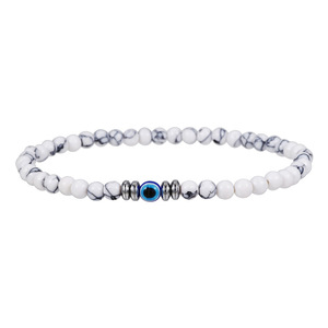 Bracelet Hip Hop Unisexe Personnalisé en Malachite Naturelle 4mm, <span class=keywords><strong>Pierre</strong></span> <span class=keywords><strong>de</strong></span> <span class=keywords><strong>Lave</strong></span> et Perles Œil <span class=keywords><strong>de</strong></span> Tigre, avec Œil du Démon Bleu, pour Prière et Yoga - Product Image 5