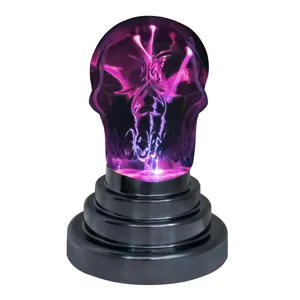 14 Years Factory TIANHUA USB 3"Inch Skulls Static Ball Lamp Electric Novelty Party Kids Child Night Light Home Decor Plasma Ball