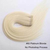 Lots de Cheveux Humains Blonds 50g/paquet, Tissage Double Trame à Coudre, Cheveux Raides Naturels, Machine Remy, 12-22 Pouces, Offres Spéciales Lots Colorés