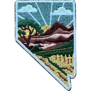 Patch brodé personnalisé avec carte du Nevada, 3 pouces, à coudre ou à repasser, applique en tissu pour voyage, cadeaux - Product Image 1