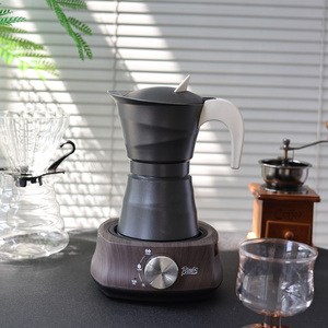 Cafetera Espresso Clásica Personalizada para Estufa, Nuevo Diseño, Cafetera Moka de Aluminio con Tapa, Estilo Europeo Ecológico para Uso Doméstico - Product Image 1