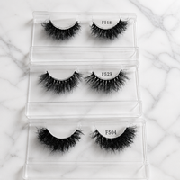 Cils 3D luxueux, faux cils faits à la main, naturels, longs, croisés, légers, effet wispy pour le maquillage