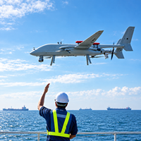 Système de flottation pour atterrissage aquatique de drones, airbag de récupération de flottabilité pour UAV, sac flottant auto-gonflable pour relevés marins et aériens