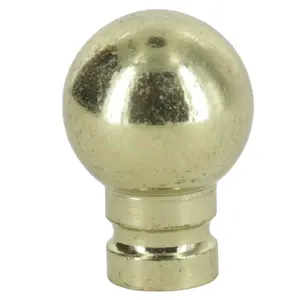 Good quality Brass small hole botton Female Thread Turned ball Finial with your design