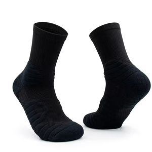 Custom Embroidery Logo Men Thick Anti Bacterial Breathable <b>Grip</b> Sports <b>Socks</b> Badminton Tennis Basketball Team Wholesale - Product Image 3