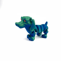 Figurine de chien teckel articulée imprimée en 3D, modèle animal flexible en PLA, jouet anti-stress, chiot mignon, décoration de bureau, cadeau pour