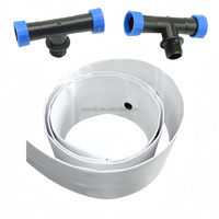 Tuyau plat perforé en PE tissé pré-perforé pour irrigation goutte à goutte, moulé, anti-UV, pour jardin agricole, 3/3,5/4,5 pouces