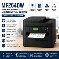 Imprimante multifonction laser sans fil A4 reconditionnée MF264DW avec fonctions de copie, numérisation et réseau pour bureau