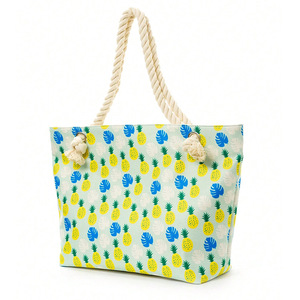 Bolso de Playa Geométrico Estilo Bohemio, de Poliéster, Gran Capacidad, Multifuncional, para Cosméticos, Natación y Playa - Product Image 5