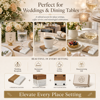 Ensemble de sous-verres personnalisés en marbre et en bois, sets de table avec logo personnalisé pour cadeaux d'entreprise en gros