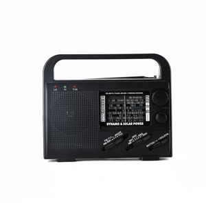 <span class=keywords><strong>Radio</strong></span> portable solaire à manivelle 10 bandes AM/<span class=keywords><strong>FM</strong></span>/WX/VHF/TV/SW avec antenne télescopique et prise casque pour urgences et extérieur - Product Image 2