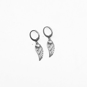 Pendientes colgantes de ala de ángel de plata tibetana yunnique para mujer, joyería de moda con diseño de plumas y forma geométrica - Product Image 2