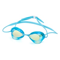 Lunettes de natation de compétition à profil bas pour adultes unisexes, verres en polycarbonate miroir, anti-buée, protection UV, étanches, écologiques, réglables