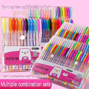 Ensemble de 48 stylos marqueurs gel pailletés imprimés UV 0,3 mm pour adultes, livres de coloriage, dessin, peinture artistique sur plastique - Product Image 2