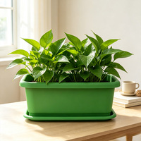 Jardinière carrée de haute qualité pour balcon, grande jardinière rectangulaire en plastique pour l'extérieur, pour les légumes